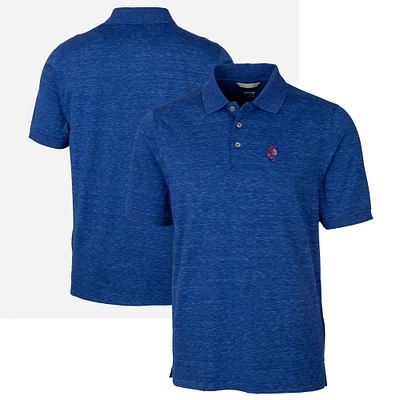 Men's Cutter & Buck Royal Florida Gators Swinging Gator Advantage Tri-Blend Space Dye Polo