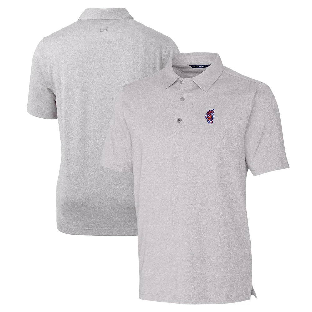 Men's Cutter & Buck Heather Gray Florida Gators Swinging Gator Forge Heathered Stretch Polo