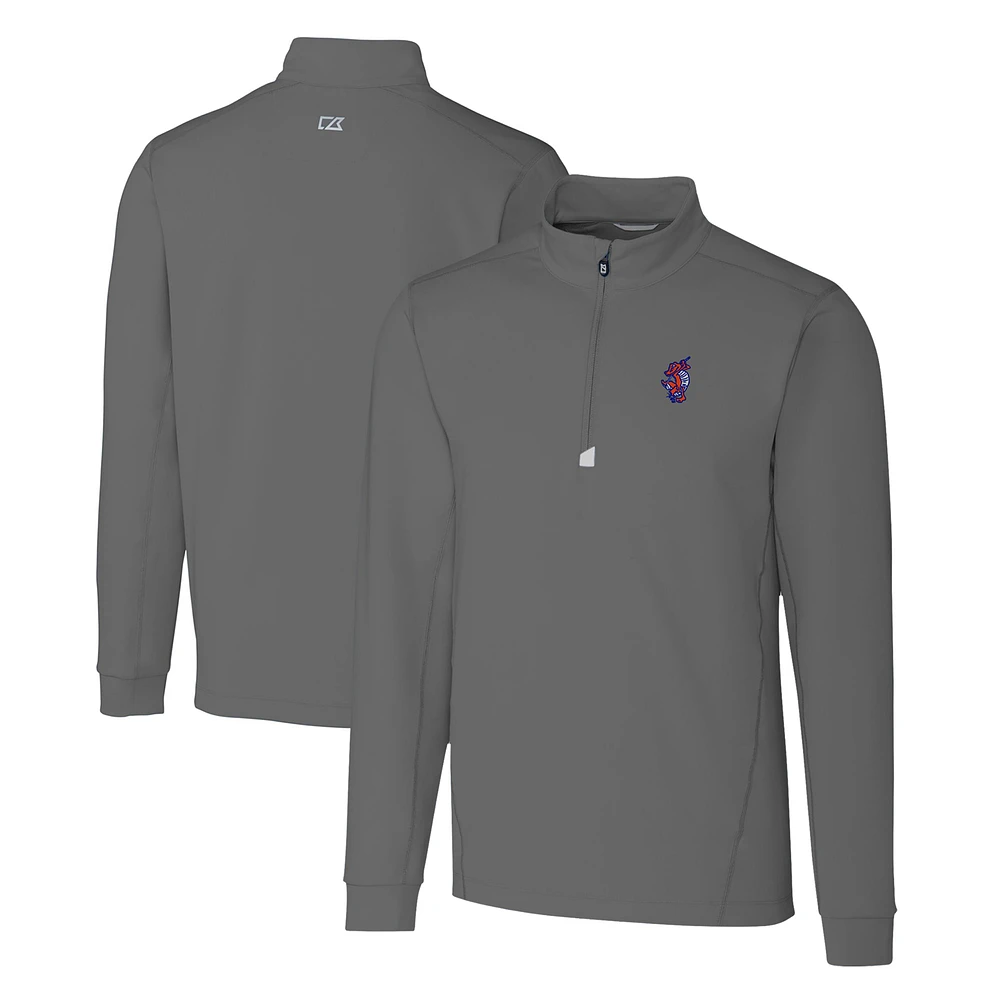 Men's Cutter & Buck Florida Gators Swinging Gator Traverse Stretch Quarter-Zip Pullover Top