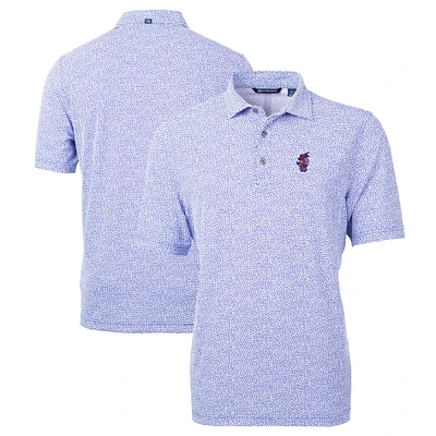 Men's Cutter & Buck Royal Florida Gators Swinging Gator Virtue Eco Pique Botanical Recycled Polo
