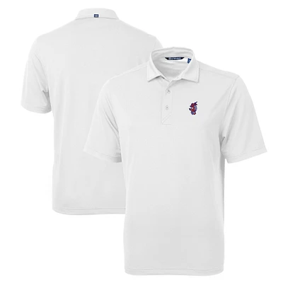 Men's Cutter & Buck White Florida Gators Swinging Gator Virtue Eco Pique Recycled Polo