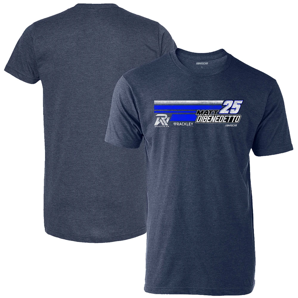 Men's Checkered Flag Sports Heather Navy Matt DiBenedetto Hot Lap T-Shirt