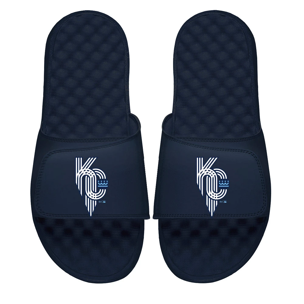 Youth ISlide Navy Kansas City Royals Connect Slide Sandals