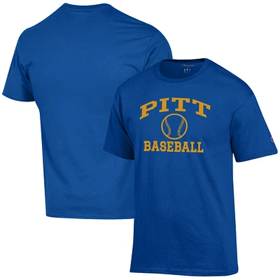 Men's Champion Royal Pitt Panthers Baseball Icon T-Shirt
