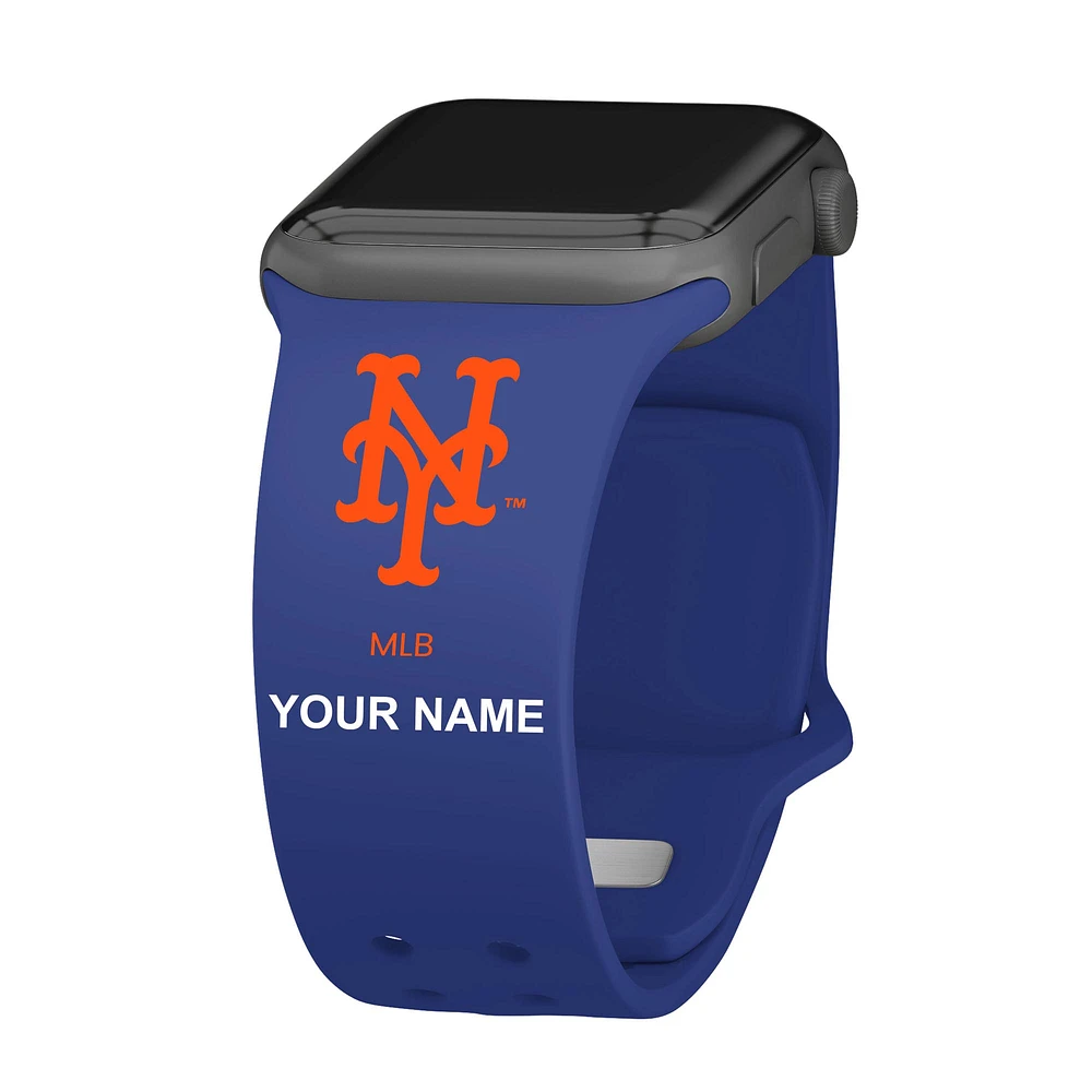 Royal New York Mets Personalized Silicone Apple Watch Band