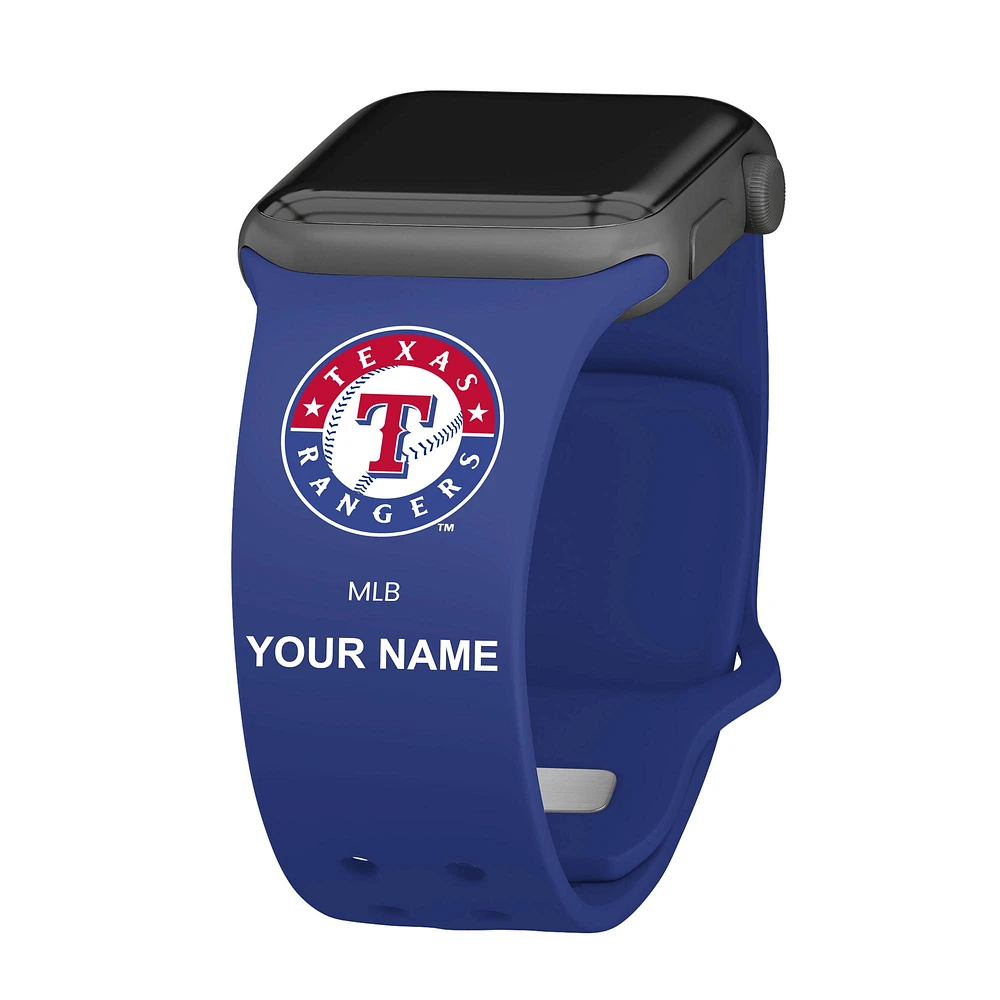 Royal Texas Rangers Personalized Silicone Apple Watch Band