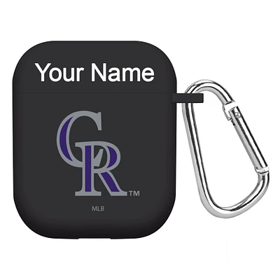 Colorado Rockies Personalized Silicone AirPods Case Cover