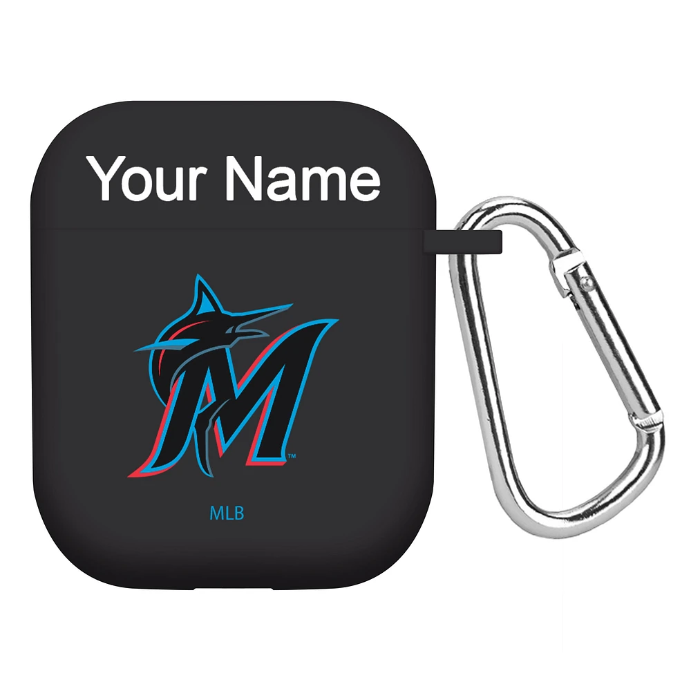 Miami Marlins Personalized Silicone AirPods Case Cover