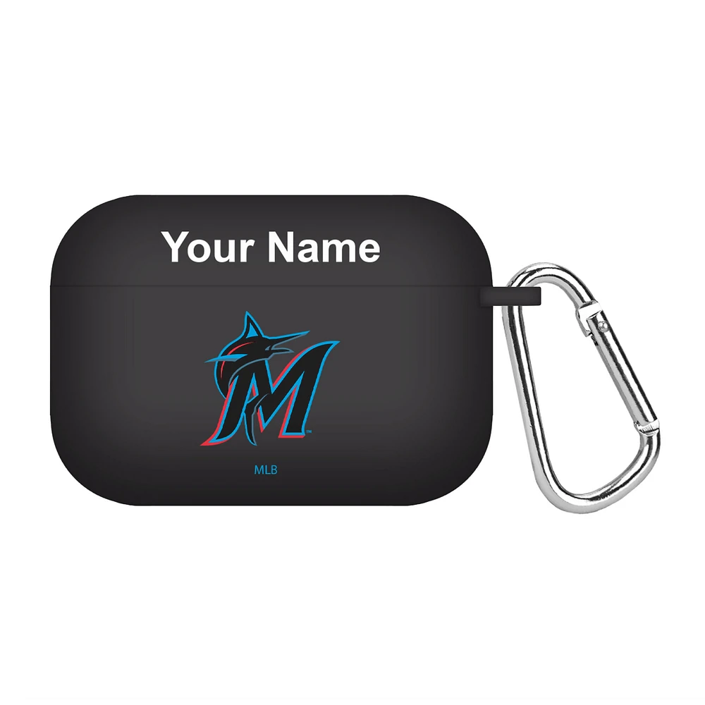 Miami Marlins Personalized Silicone AirPods Pro Case Cover