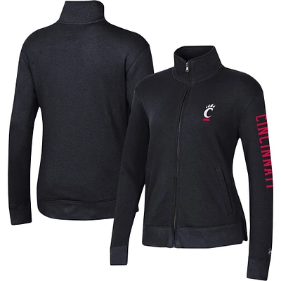 Women's Under Armour Black Cincinnati Bearcats All Day Fleece Full-Zip Jacket