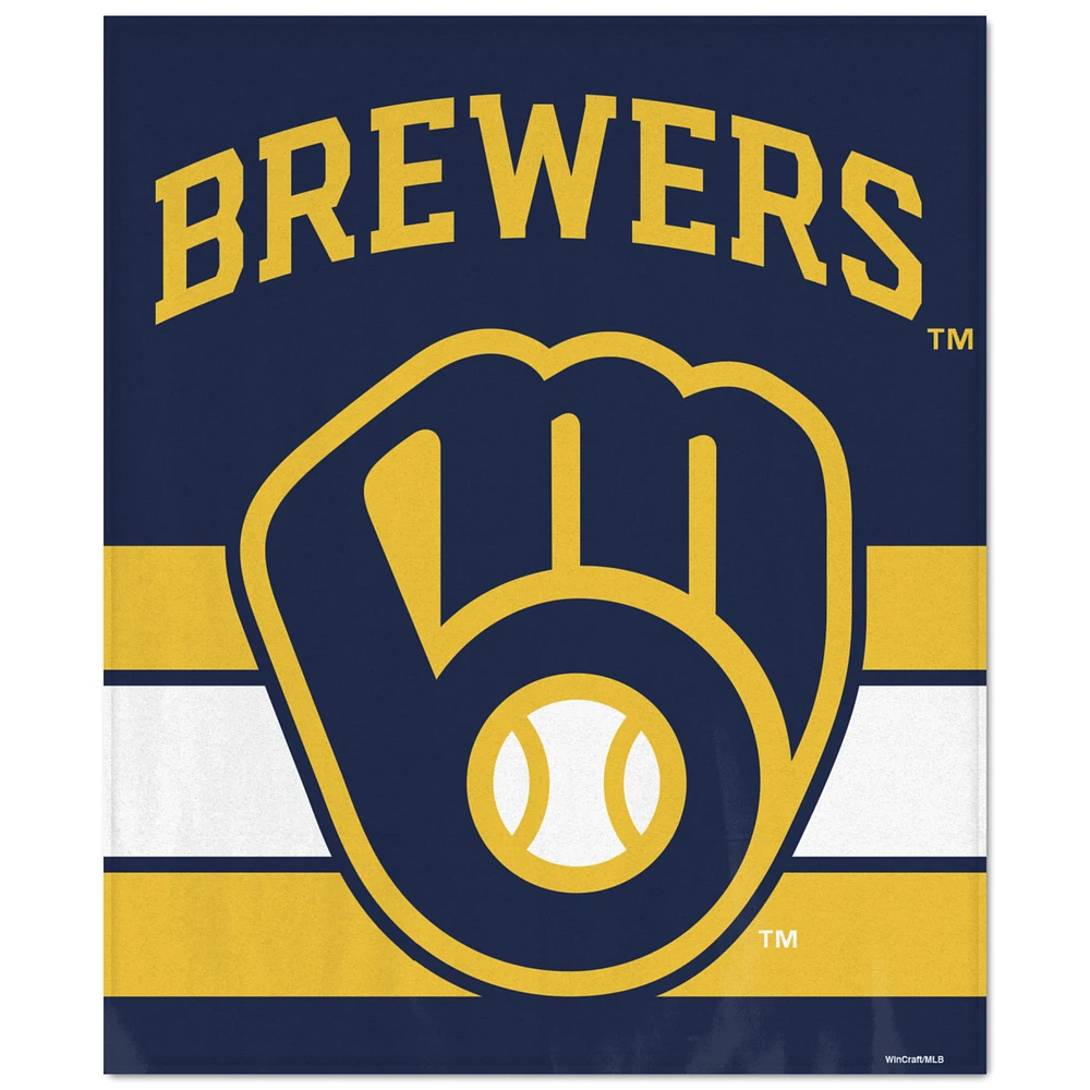 WinCraft Milwaukee Brewers Ultra Plush 50" x 60" Throw Blanket