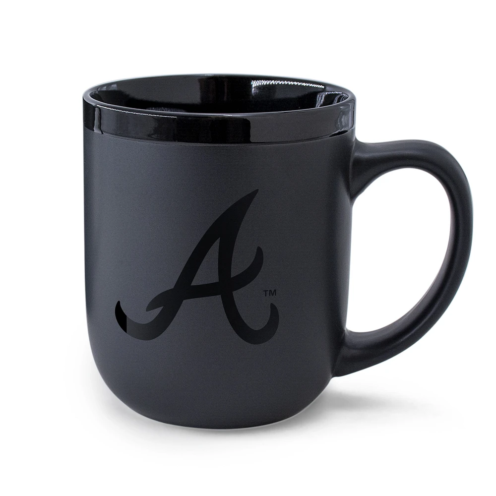 WinCraft Atlanta Braves 17oz. Black Tonal Ceramic Mug