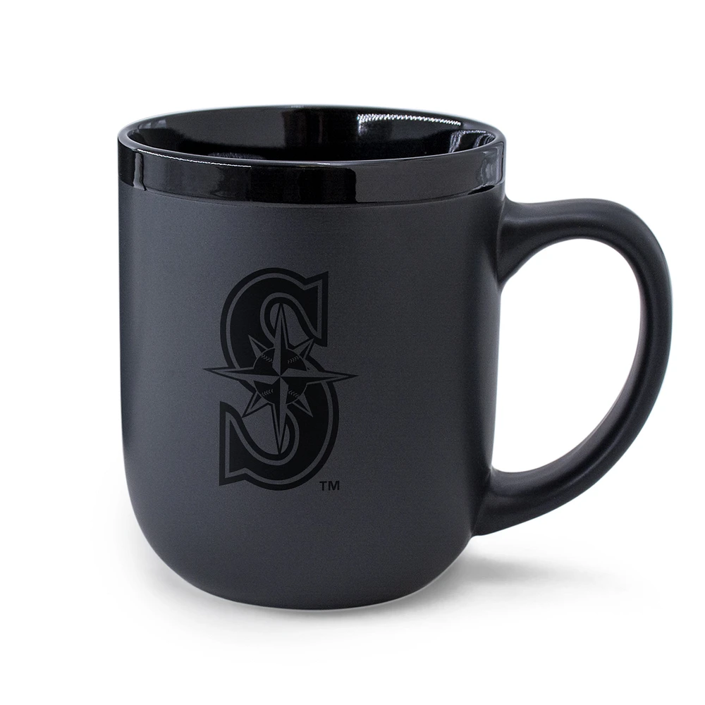 WinCraft Seattle Mariners 17oz. Black Tonal Ceramic Mug