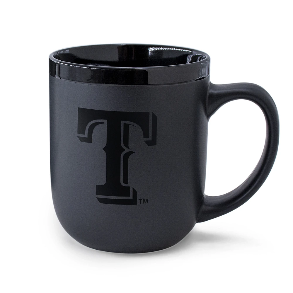 WinCraft Texas Rangers 17oz. Black Tonal Ceramic Mug