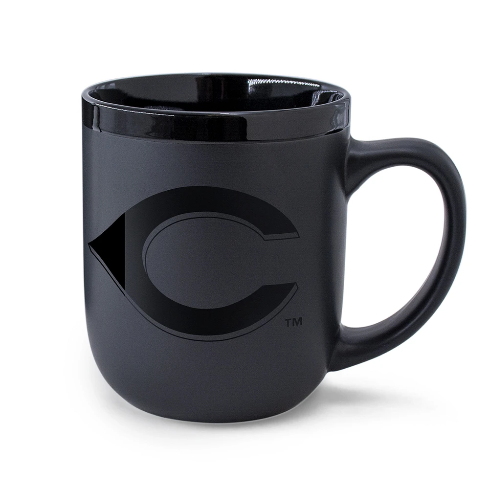 WinCraft Cincinnati Reds 17oz. Black Tonal Ceramic Mug