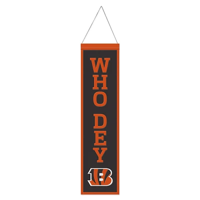 WinCraft Cincinnati Bengals 8" x 32" Slogan Wool Banner