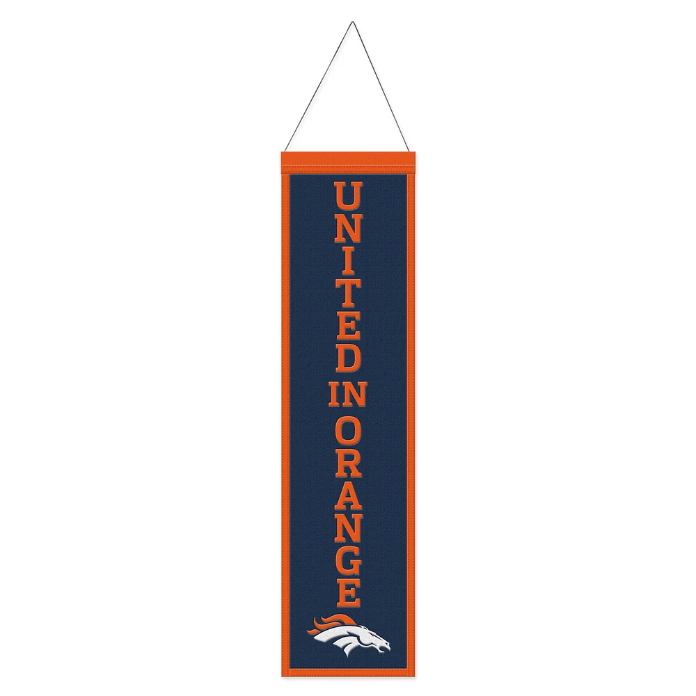 WinCraft Denver Broncos 8" x 32" Slogan Wool Banner