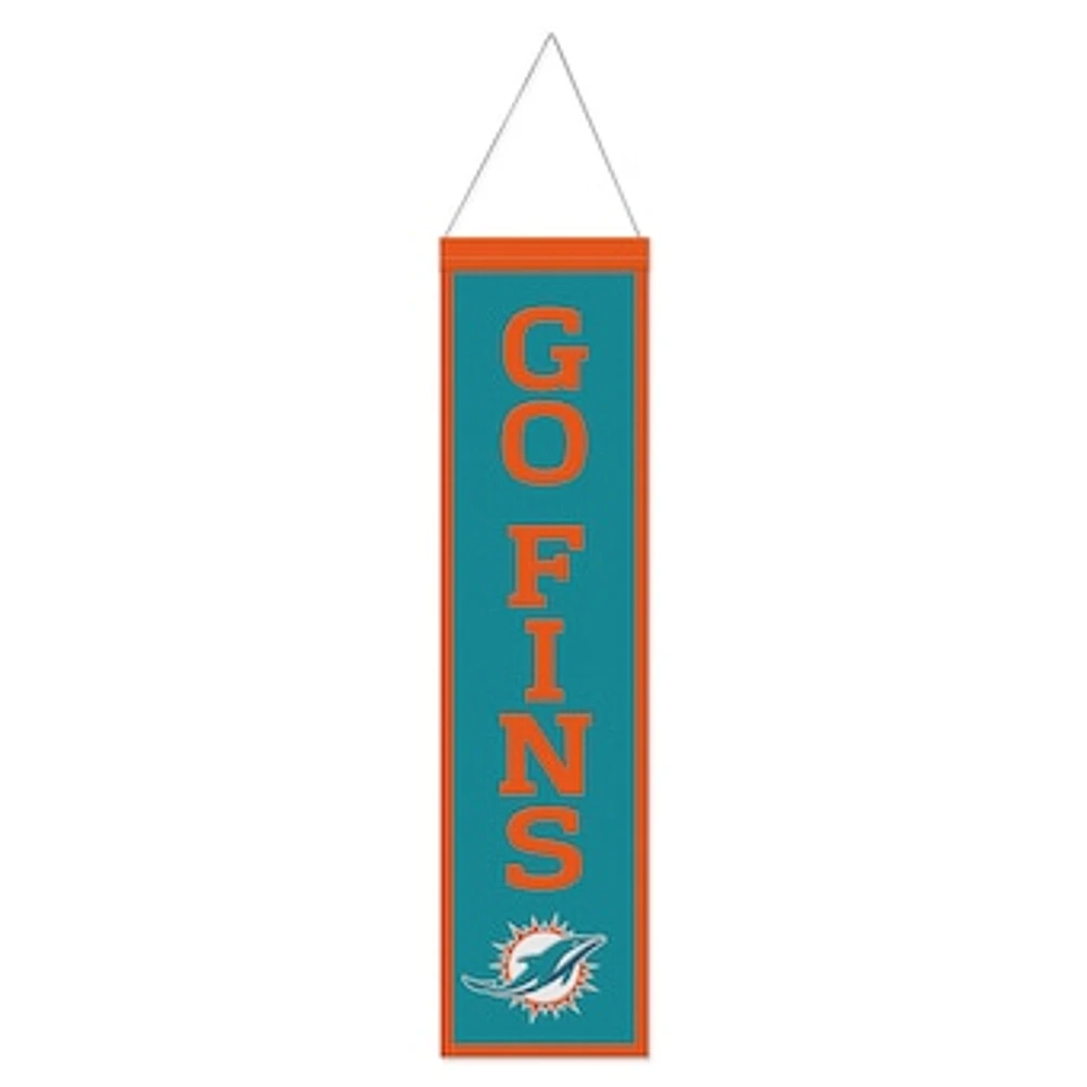 WinCraft Miami Dolphins 8" x 32" Slogan Wool Banner