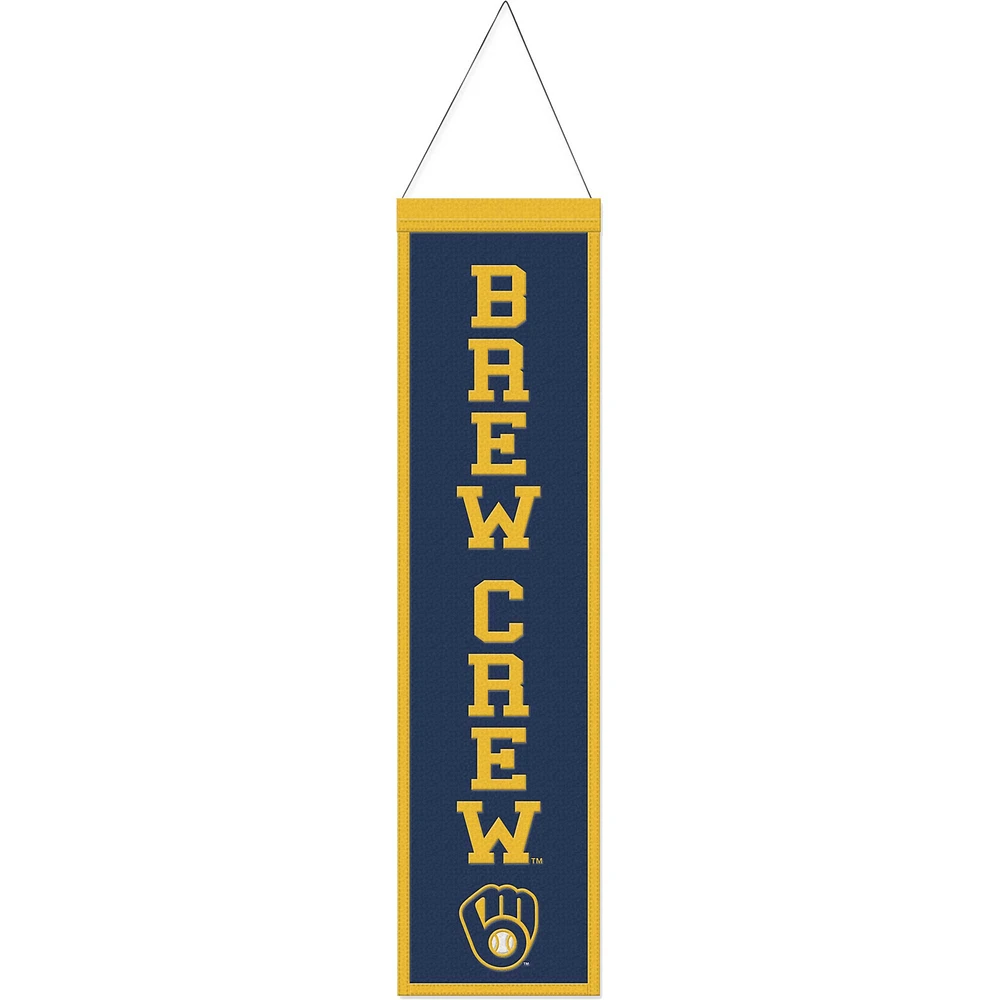 WinCraft Milwaukee Brewers 8" x 32" Slogan Wool Banner