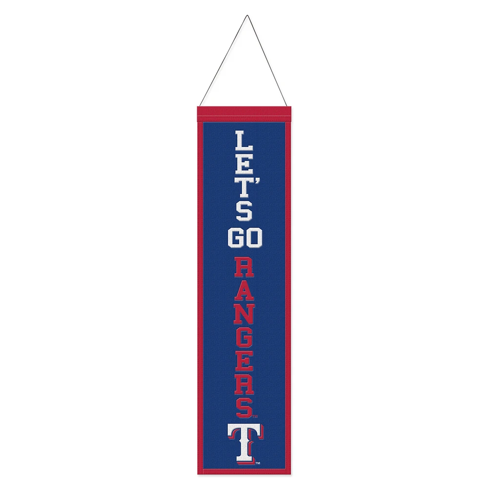 WinCraft Texas Rangers 8" x 32" Slogan Wool Banner