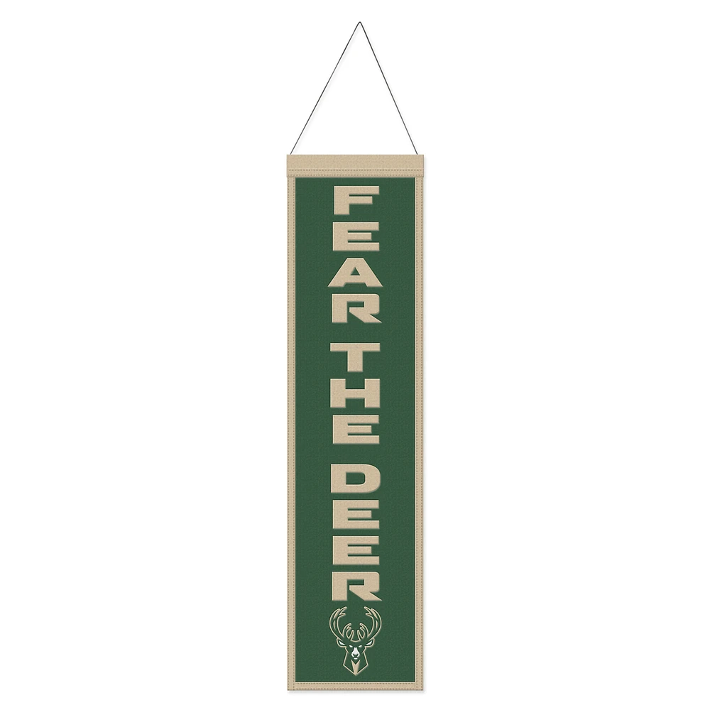 WinCraft Milwaukee Bucks 8" x 32" Slogan Wool Banner