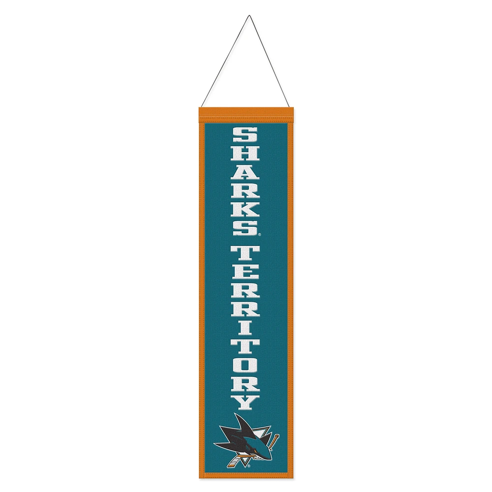 WinCraft San Jose Sharks 8" x 32" Slogan Wool Banner