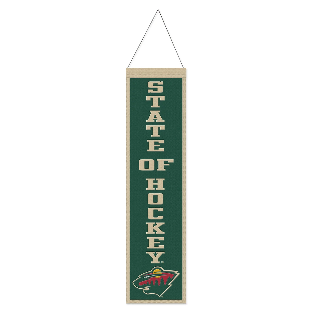 WinCraft Minnesota Wild 8" x 32" Slogan Wool Banner