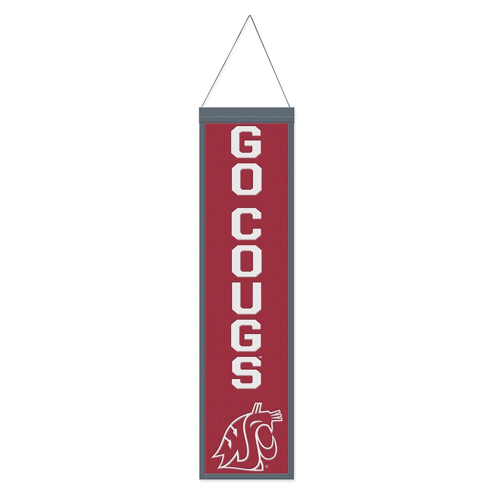 WinCraft Washington State Cougars 8" x 32" Slogan Wool Banner