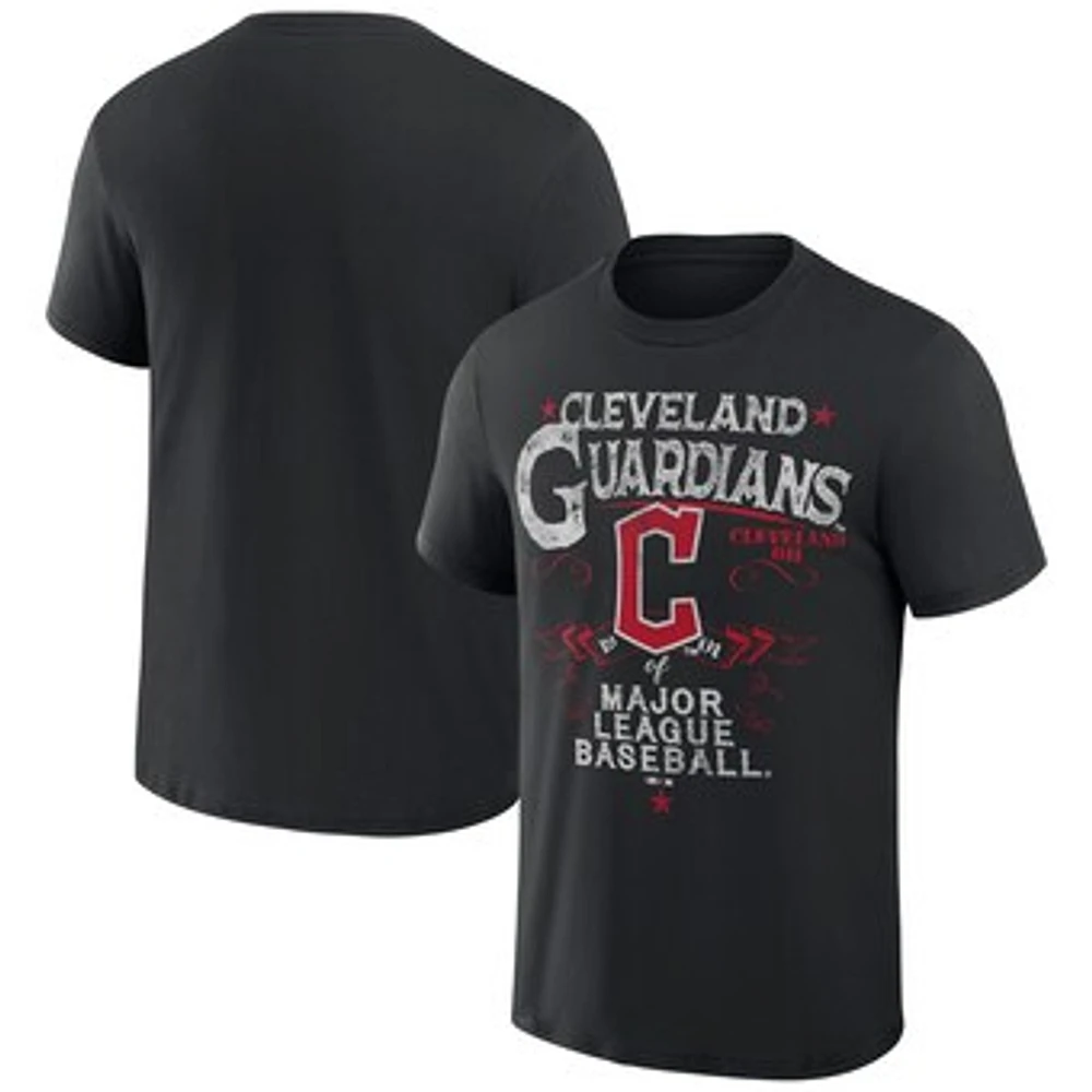 Men's Darius Rucker Collection by Fanatics Black Cleveland Guardians Beach Splatter T-Shirt