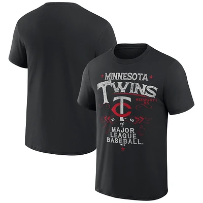 Men's Darius Rucker Collection by Fanatics Black Minnesota Twins Beach Splatter T-Shirt