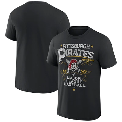 Men's Darius Rucker Collection by Fanatics Black Pittsburgh Pirates Beach Splatter T-Shirt