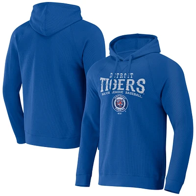 Men's Darius Rucker Collection by Fanatics Royal Detroit Tigers Waffle-Knit Raglan Pullover Hoodie