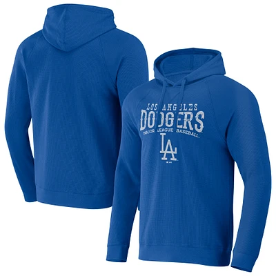Men's Darius Rucker Collection by Fanatics Royal Los Angeles Dodgers Waffle-Knit Raglan Pullover Hoodie