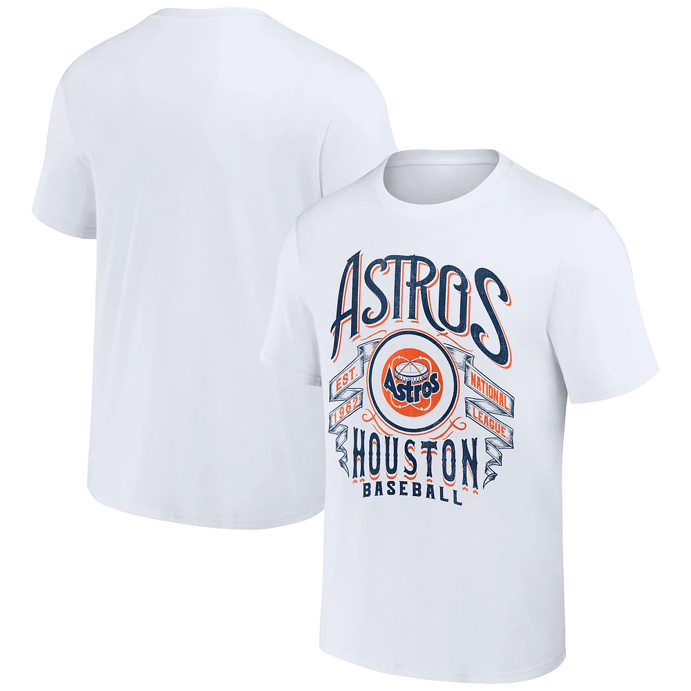 Men's Darius Rucker Collection by Fanatics White Houston Astros Distressed Rock T-Shirt