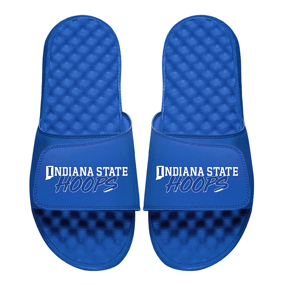 Youth ISlide Royal Indiana State Sycamores Wordmark Slide Sandals