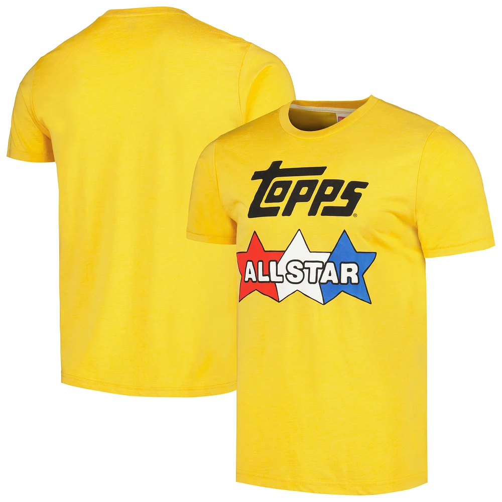 Unisex Homage Gold Topps Tri-Blend T-Shirt