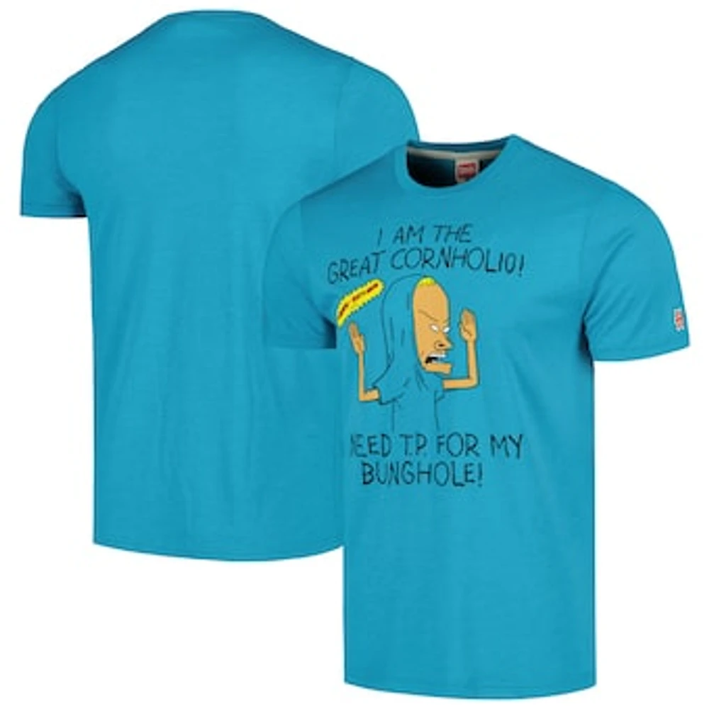Unisex Homage Teal Beavis and Butt-Head Tri-Blend T-Shirt