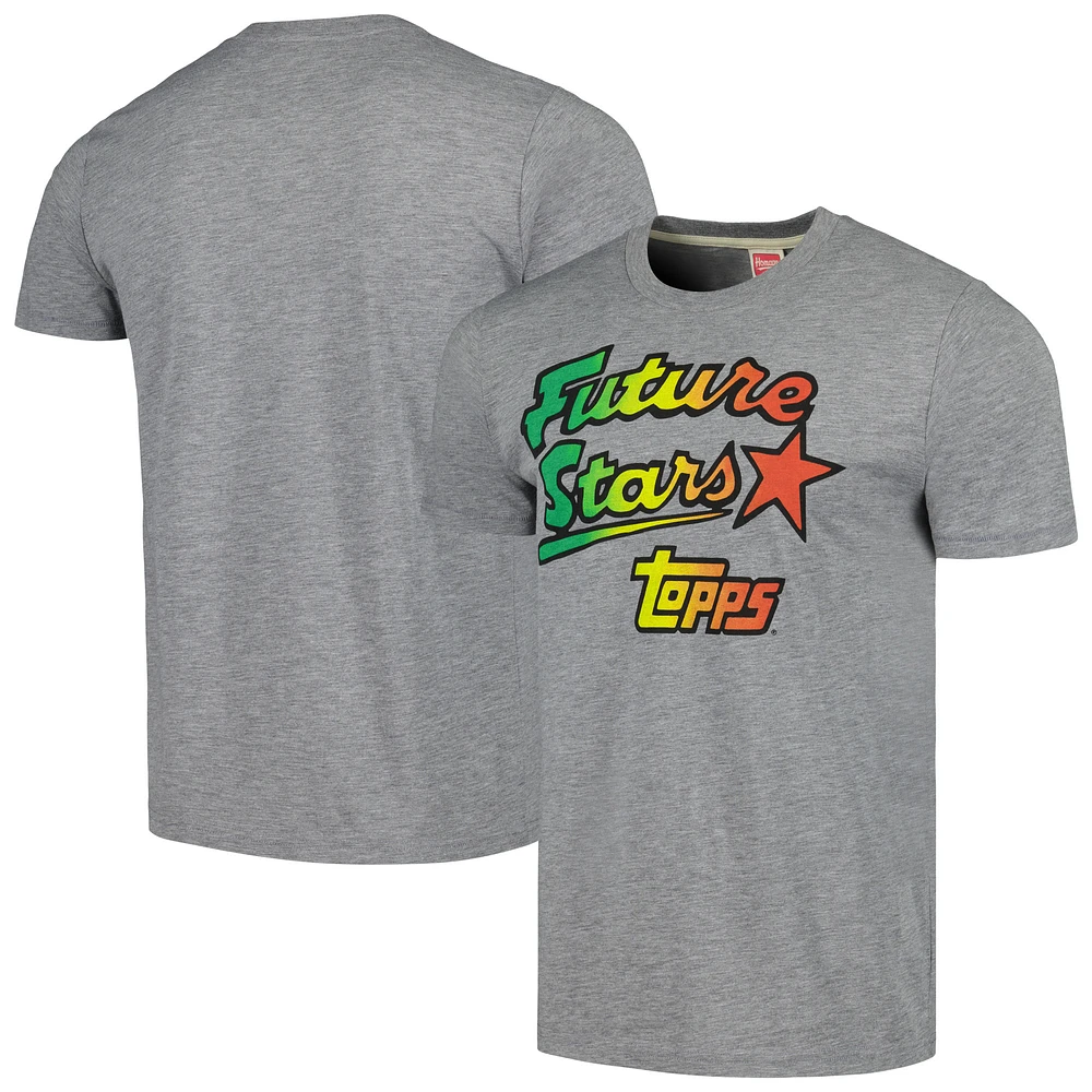 Unisex Homage Gray Topps Tri-Blend T-Shirt