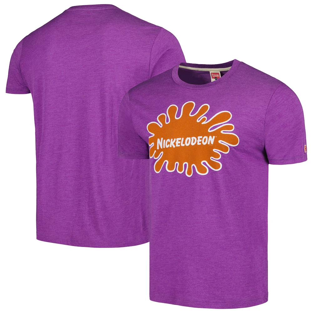 Unisex Homage Purple Nickelodeon Splat Logo Graphic Tri-Blend T-Shirt