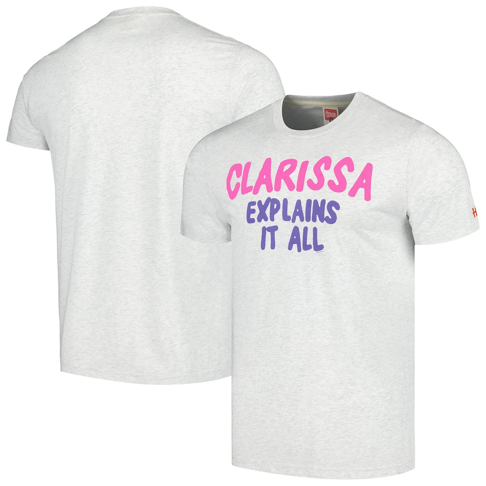 Unisex Homage Ash Clarissa Explains It All Graphic Tri-Blend T-Shirt