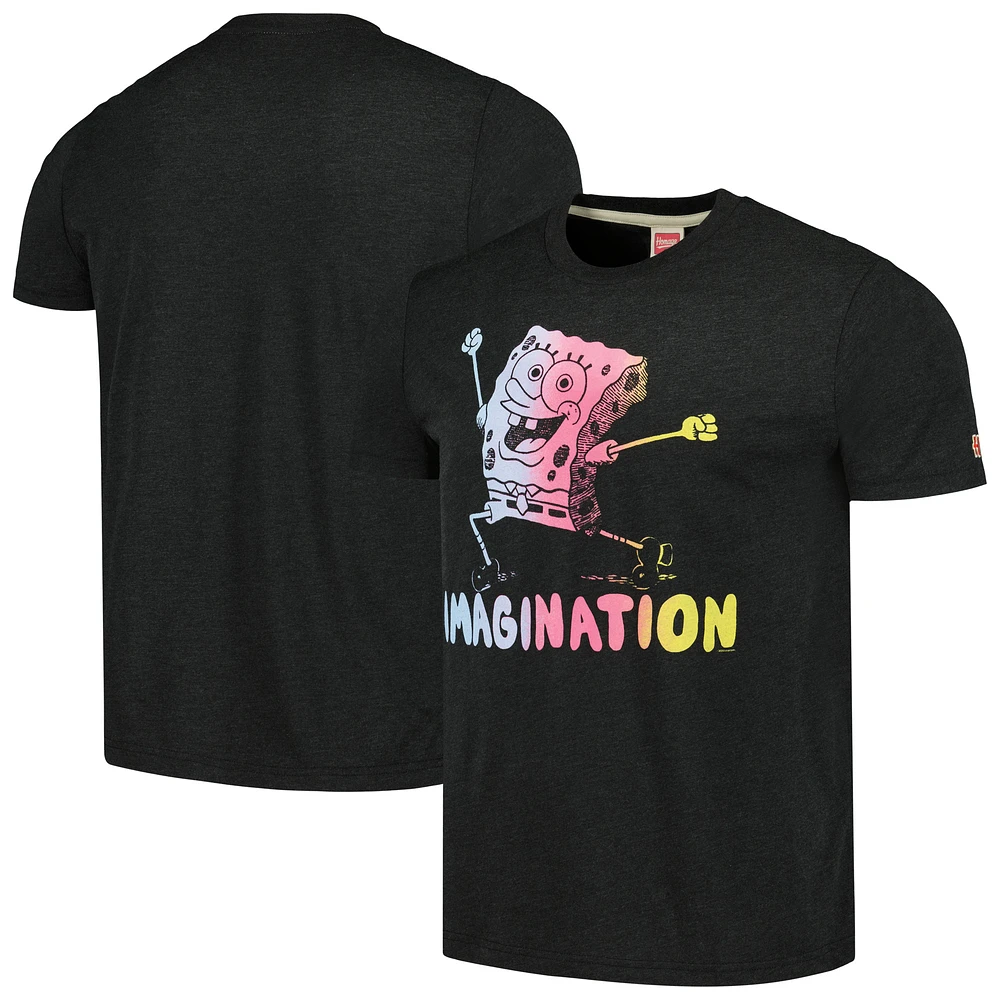 Unisex Homage Charcoal SpongeBob SquarePants Tri-Blend T-Shirt