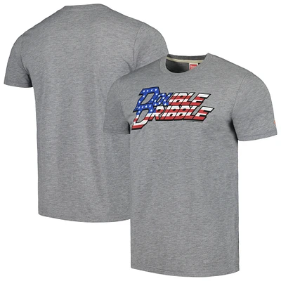 Unisex Homage Gray Double Dribble Tri-Blend T-Shirt