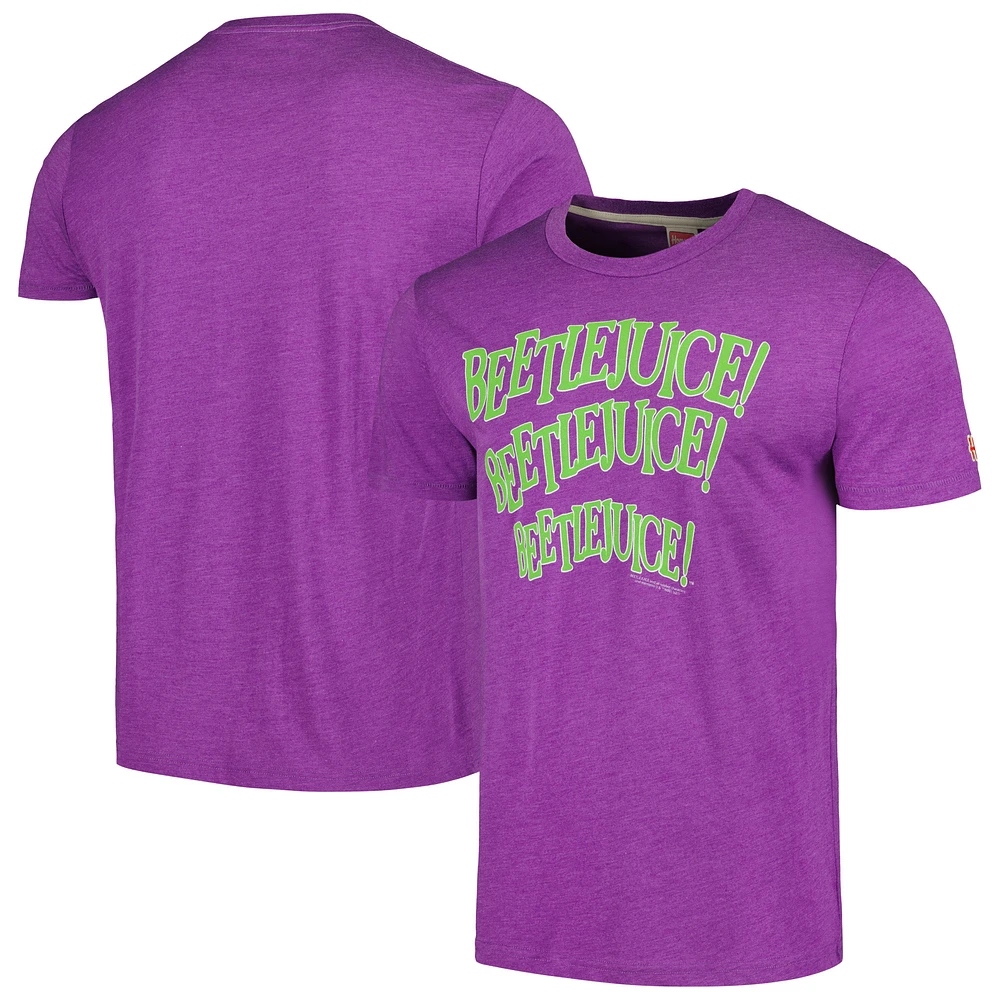 Unisex Homage Purple Beetlejuice Graphic Tri-Blend T-Shirt