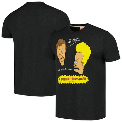 Homage Charcoal Beavis and Butt-Head Tri-Blend T-Shirt