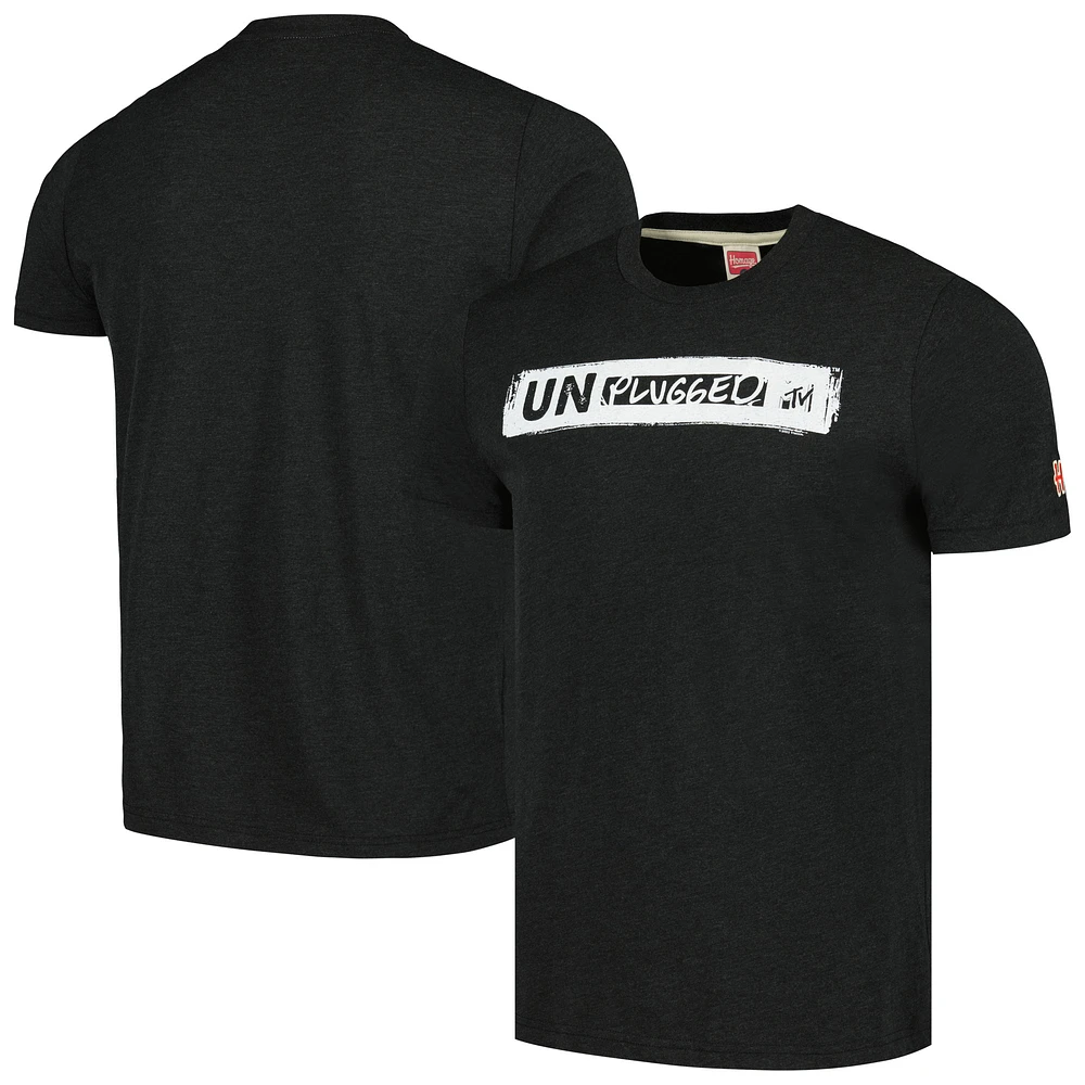 Unisex Homage Charcoal MTV Unplugged Tri-Blend T-Shirt