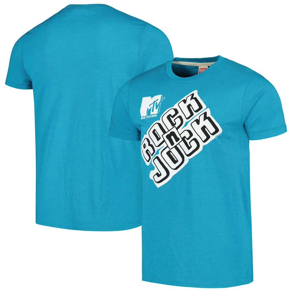 Unisex Homage Teal MTV Rock N' Jock Tri-Blend T-Shirt