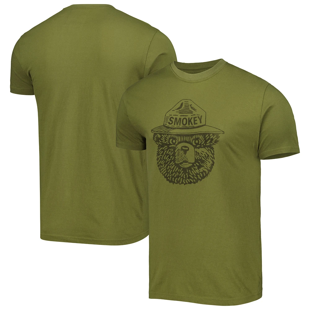 Men's American Needle Green Smokey Bear Brass Tacks T-Shirt