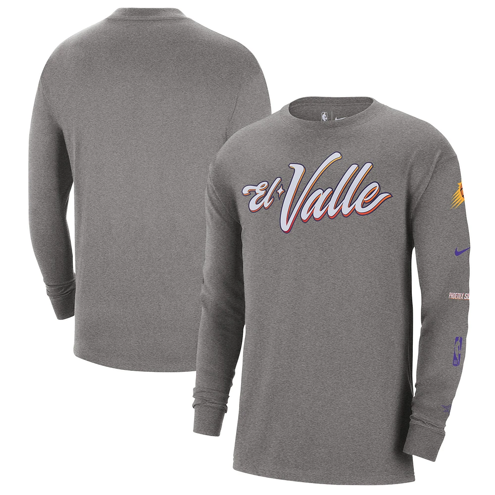 Men's Nike Charcoal Phoenix Suns 2023/24 City Edition Max90 Expressive Long Sleeve T-Shirt