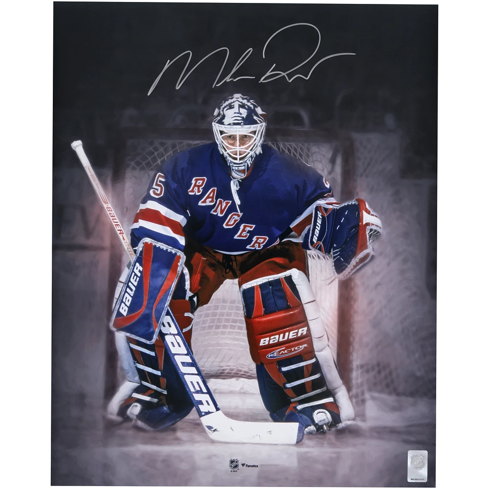 Mike Richter New York Rangers Autographed 16" x 20" In Net Spotlight Photograph