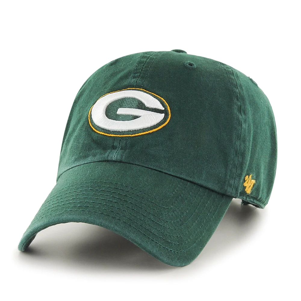 Mens Green Bay Packers '47 Brand Green Cleanup Adjustable Hat